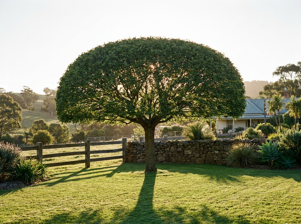 A healthy tree cleanly shaped and pruned