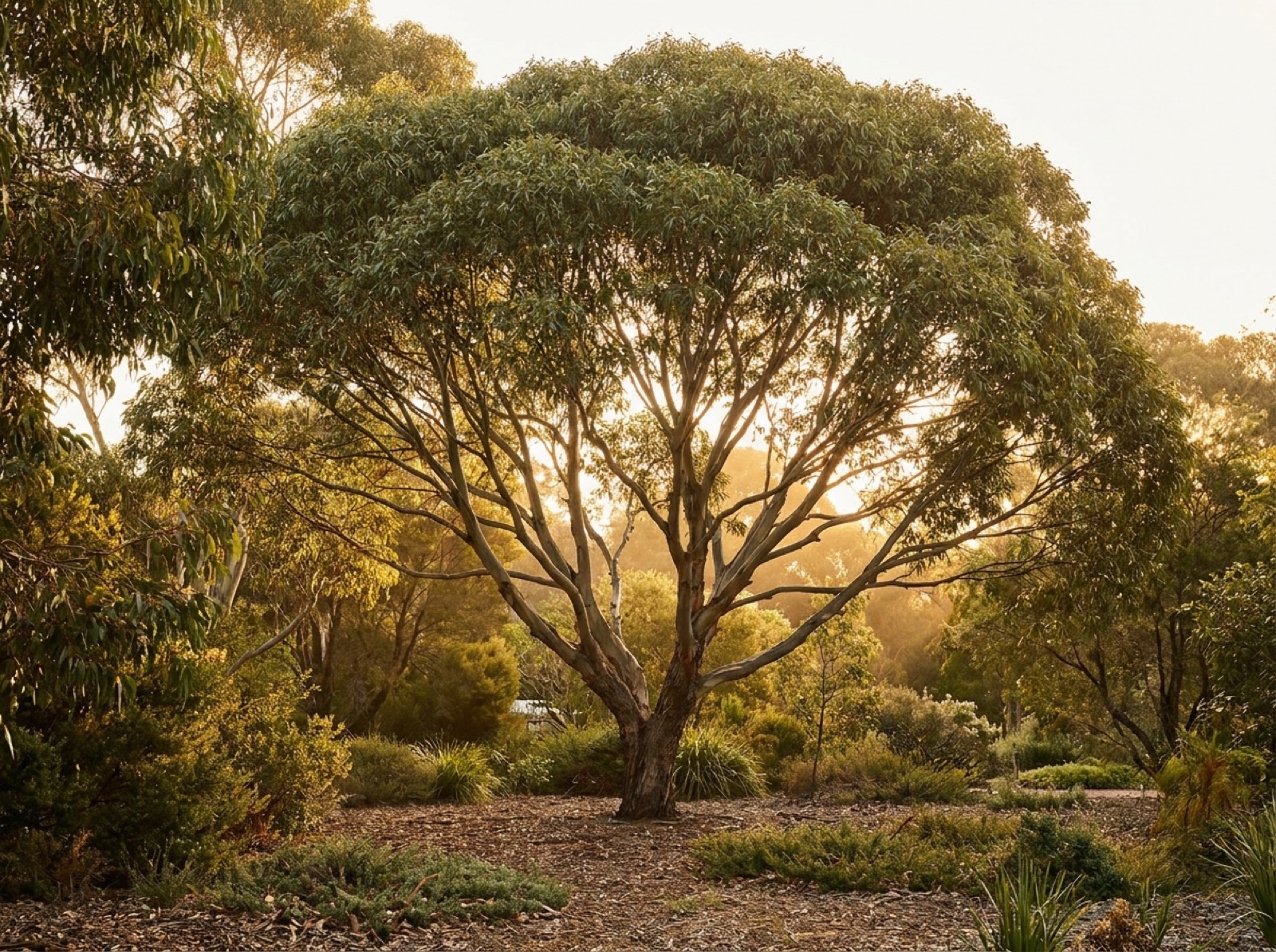 A healthy tree cleanly pruned and shaped